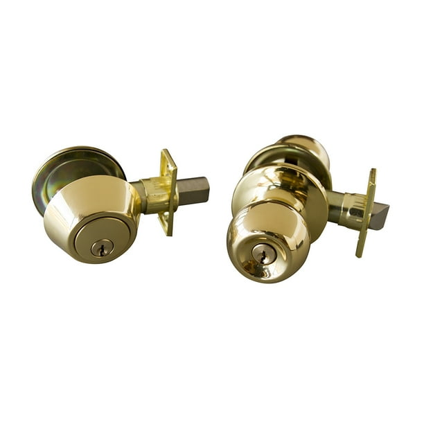Design House Bay 6Way Universal Entry Door Knob and Deadbolt Combo