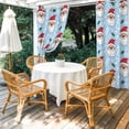 thumbnail image 4 of Outdoor Curtains for Patio Waterproof, Merry Christmas Outdoor Privacy Panels Grommet, Santa Claus Xmas Winter Leaves Snowflake Sky Blue Blackout Outside Curtains for Porch/Cabana 54"x84", 1 Panel, 4 of 8