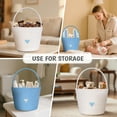 thumbnail image 3 of CHENGDAO 2Pack Cotton Rope Storage Baskets with Removable Bunny Ears, Foldable Organizer, Blue&White, 3 of 7