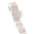 thumbnail image 3 of 1roll Thank You Stickers Roll Flat Round Paper Gift Tag Stickers Adhesive Labels Stickers Plants Pattern 4.2cm Stickers: 38x0.1mm about 500pcs/roll, 3 of 4