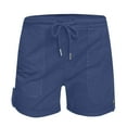 thumbnail image 4 of cfhntfmh Womens Lounge Shorts Elastic Waisted Solid Color Shorts with Pocket Drawstring Summer Comfy Shorts, 4 of 4
