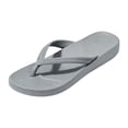 thumbnail image 6 of Rokment Women's Men's Thick Sole Flip Flops Non-Slip Cushioned Beach Pool Water Slide Sandals Comfortable Orthopedic Summer Thong Slippers Grey Size 9.5, 6 of 7