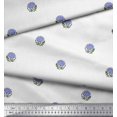 thumbnail image 3 of Soimoi Poly Georgette Fabric Leaves & Floral Block Print Fabric by Yard 52 Inch Wide, 3 of 3