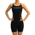 thumbnail image 1 of Womens Athletic One Piece Swimsuit Boyleg Swimwear Competitive Bathing Suit, 1 of 6