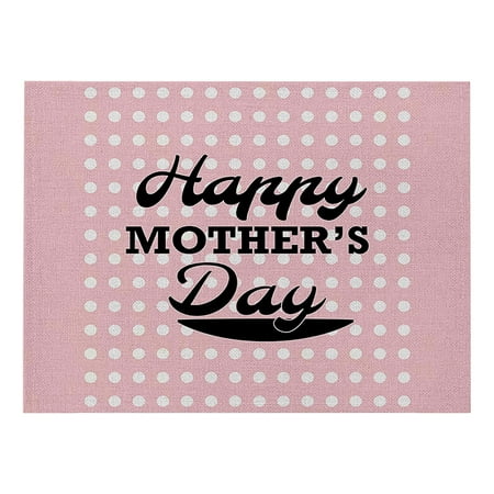 

Kitchen & Table Linens Kitchen Set Kitchen Gadgets Mother s Day Cotton And Linen Placemat Love Series Non-slip Insulation Pad C
