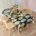 thumbnail image 3 of Darkblue Daisy Flower Yellow Centers Pattern Rectangle Tablecloth 60"x102",Waterproof Polyester Rectangle Table Cloth, Wipeable Spillproof Polyester Tablecloth for Dining, Camping, Indoor and Outdoor, 3 of 6