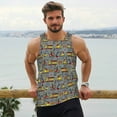 thumbnail image 6 of Susaid Funny Construction Print Men's Sleeveless Workout Running Tank Top Dry Fit Athletic Gym Sports Swim Beach Muscle Bodybuilding Shirts-X-Large, 6 of 7