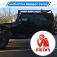 thumbnail image 2 of Unique Bargains Reflective Bumper Decal Reflective Red Square Respect for Bikers Pattern Reflective Car Sticker Personalized Decoration Vehicle Body or Door or Window, 2 of 7