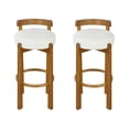 thumbnail image 1 of Elise Modern Round Seat Bar Stool,White, 1 of 12
