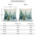 thumbnail image 4 of Watercolor Christmas Tree Pillow Covers 16x16 Set of 2 Blue Green Xmas Print Vintage Decorative Outdoor Throw Pillow Case Rustic Winter Holiday Decoration Farmhouse Sofa Couch Cushion Cover Bed Decor, 4 of 6