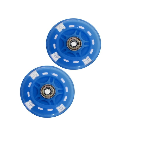 Fanjie 80Mm Scooter Wheels With Led Design For Bright Visibility 2Pcs Replacement Set For Inline Skates And Roller Skates