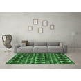 thumbnail image 3 of Ahgly Company Machine Washable Indoor Rectangle Abstract Emerald Green Modern Area Rugs, 2' x 5', 3 of 4