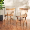 thumbnail image 2 of Safavieh Winona Scandinavian Wood Dining Side Chairs, Honey (Set of 2), 2 of 8
