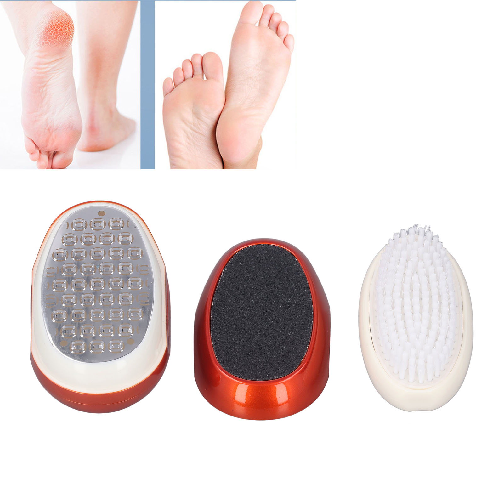 Foot File, Hard Skin Removal 3 In 1 Foot File Callus Remover For Home