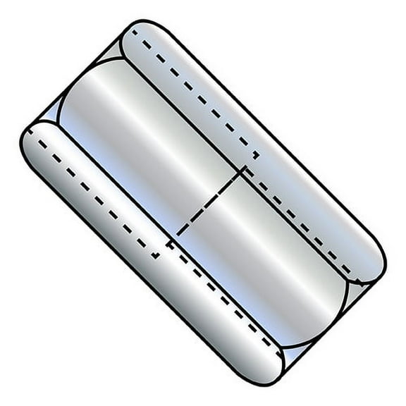 1/2-13X1 1/4 Reduced Hex Rod Coupling Nut, 3/8-16, 5/8 Across Flats Zinc (Pack Qty 150) BC-502010NCUPR