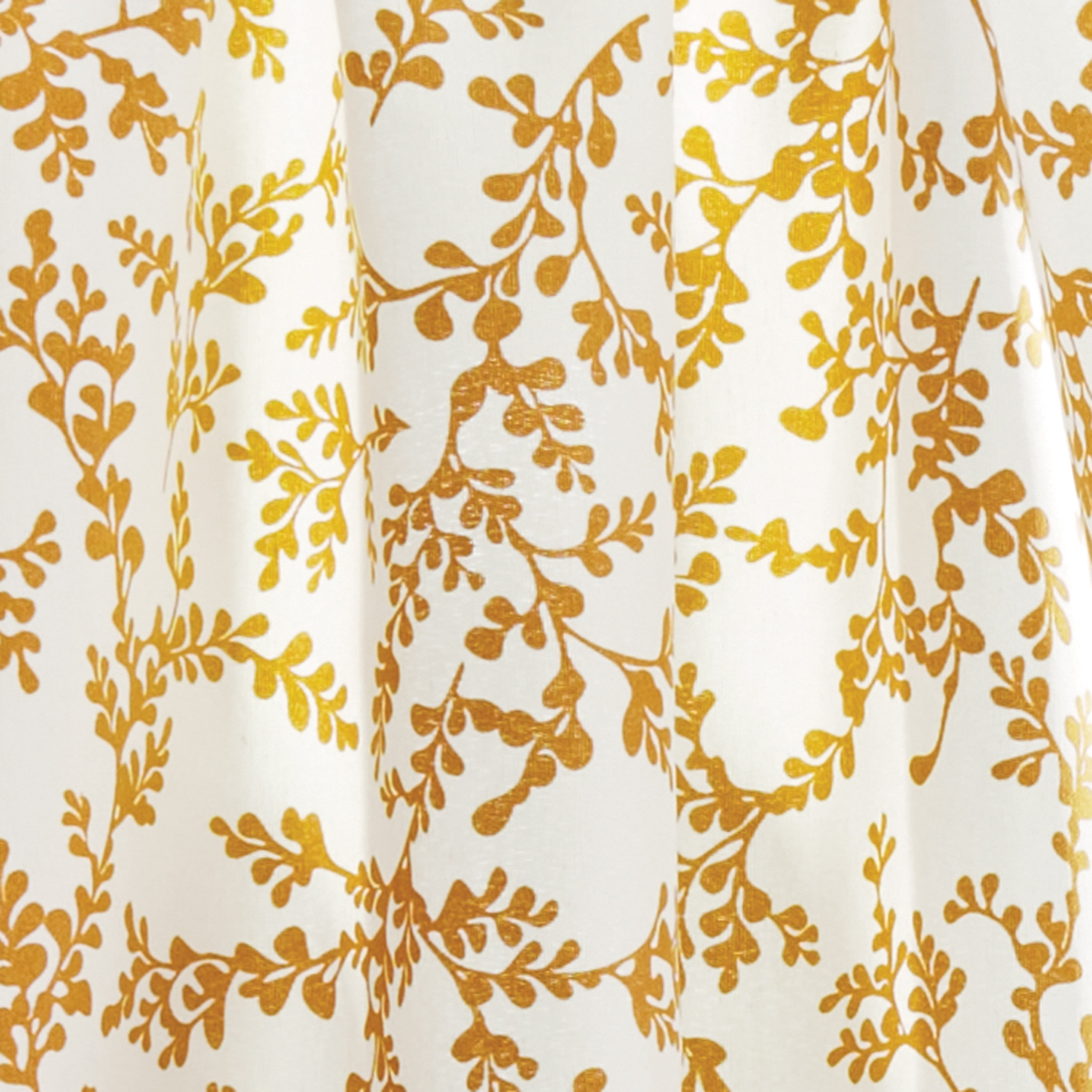 Mainstays Printed Tiers and Valance Set, 3-Piece, Yellow, 56" W x 36" L, Indoor Curtain, Adult