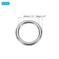thumbnail image 2 of Unique Bargains 1.2" Seamless Metal O Rings, 6 Pack 304 Stainless Steel O-Ring Solid Round Rings for Macrame, DIY Craft,5x30mm, 2 of 5