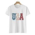 thumbnail image 5 of KALE 4th of July Short Sleeve Shirts for Women American Flag Patriotic 2D Independence Day Print Casual Sports T Shirt Y2K Clothes White S, 5 of 7
