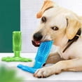 thumbnail image 2 of Dog Chew Toy Toothbrush Stick Dog Bone Tooth Brush for Teeth Cleaning Squeaky Interactive Toys Silicone Hard Toothbrush for Training and Dental Care, 2 of 8
