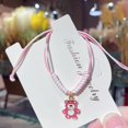 thumbnail image 4 of Pulsera de cuerda trenzada Sanrio de dibujos animados para niñas, colgante ajustable de Hello Kitty, Cinnamoroll Lotso Kawaii, accesorios de joyería, regalos, 4 of 5