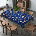 thumbnail image 4 of Rectangular Hanukkah Tablecloth Jewish Chanukah Menorah Holiday Decoration Home Dining Room Kitchen Table Cloth Decor - 60×84inch, 4 of 5