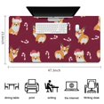 thumbnail image 5 of Long Mouse Pads for Desk,Christmas Corgi Desk Mats on Top Of Desks, Desk Mouse Pad Extra Large with 3mm Non-Slip Base and Stitched Edge for Gaming,Office,Work,Home 47.3"x23.6", 5 of 6