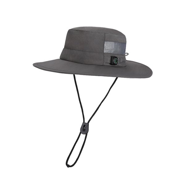 Outdoor Wide Brim Boonie Sun Hat for Men Women UV Protection Fishing Hat Breathable Quick Dry Bucket Cap Hiking Safari Beach Hats Gardening Travel Sun Protection Summer Cap, Dark Gray