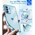 thumbnail image 3 of LeYi for Galaxy A26-5G Case: with Tempered Glass Screen Protector [2 Pcs]+ Full Camera Lens Protection,Love Heart Plating Cute Luxury Soft TPU Shockproof Case for Samsung A26 5G,Black, 3 of 7
