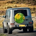 thumbnail image 5 of Salouo Bees Pollinates A Yellow Dandelion Print Spare Tire Cover 14-17 inch Spare Tire Protector Universal Tough Tire Wheel Cover for Trailer SUV and Truck-16 inch, 5 of 6