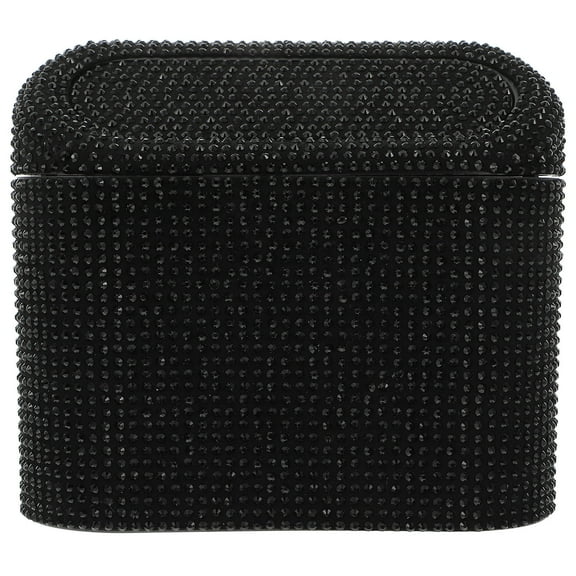 MUSEYA Small Car Trash Bin Black Plastic Car Storage for Kitchen Use 1Set