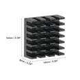 thumbnail image 3 of Uxcell 14x14x6mm Aluminum Heatsink Electronic Radiators for MOS IC Chip Black 20 Pack, 3 of 5