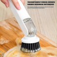 thumbnail image 4 of Dish Brush With Washing Up Liquid Dispenser With 1 Interchangeable Heads Cleaning Brush For Dish Pan, 4 of 4