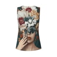 thumbnail image 5 of Lsque Floral Head Dreamscape Printed Workout Tank Tops for Women, Athletic Sports Tank Tops, Compression Sleeveless Dry Fit Shirts,Sleeveless Yoga Shirt-Large, 5 of 9