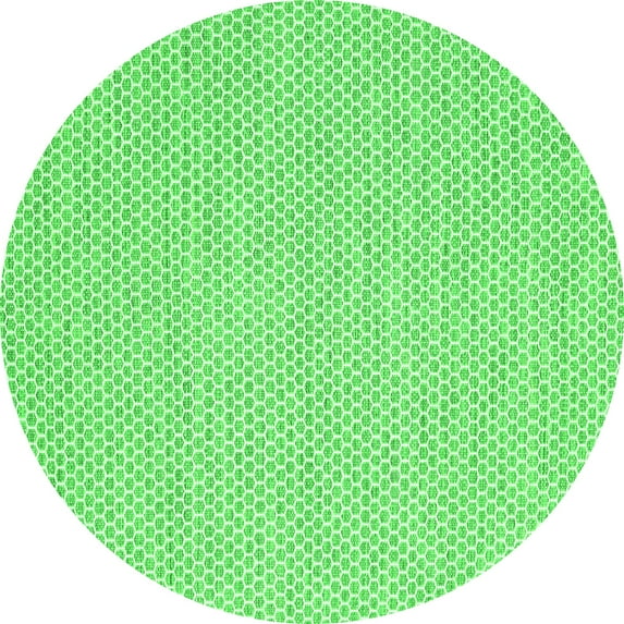 Ahgly Company Indoor Round Solid Green Modern Area Rugs, 3' Round