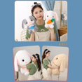 thumbnail image 4 of 8.6”Rabbit Soft Toy，Sitting Lop Eared Rabbit  Easter White Rabbit Stuffed Bunny Animal with Carrot Soft Lovely Realistic Long-Eared Standing Pink Plush Toys, 4 of 4