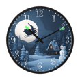 thumbnail image 2 of Voice Activated Clock with Glow Light 12 Inch Large Silent Wall Clock Battery Operated for Home Decor Mysterious Christmas Night Scene, 2 of 8