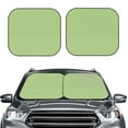 thumbnail image 2 of Haiem Green Gingham Car Windshield Sun Shade (2 Pieces) Foldable Windshield Sun Shade Car Accessories for Truck SUV Pickup-Large, 2 of 7