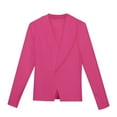 thumbnail image 6 of Cethrio Girls Blazer Jackets, Lapel School Uniform Long Sleeve Open Front Fall Outerwear Hot Pink Size 9-10 T, 6 of 6