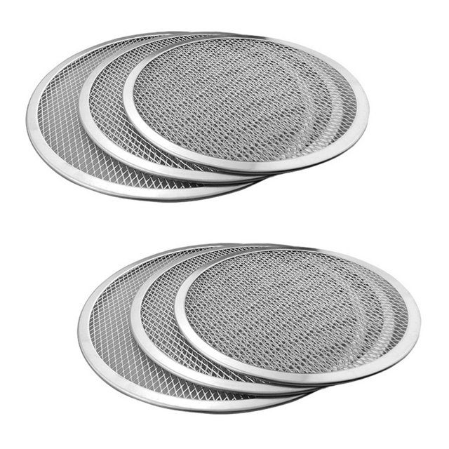 2X Plateau de Cuisson Rond Professionnel pour Four à Pizza Grille de Barbecue Filet Antiadhésif (12 Pouces)