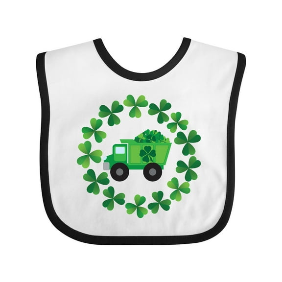 Inktastic St Patricks Day Shamrock Truck Boys Baby Bib