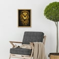 thumbnail image 2 of King Of The Pride Male Lion Golden Mane Painting Gustav Dore Style Black And Gold Artwork Framed Wall Art Print A4, 2 of 4