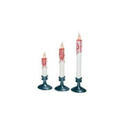 White Blood Dripping Candles Halloween Decoration, Set of 3