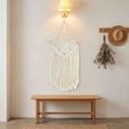 thumbnail image 4 of Macrame Wall Hanging Tapestry, Handwoven Cotton Rope Boho Fringe Wall Decor, 5 Assorted Patterns for Bedroom Living Room Wedding, 4 of 7