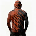 thumbnail image 6 of BRANROY Long Sleeve Shirts for Men - UPF 50+ Sun Protection Hoodie Geometric Print Lightweight Fishing Hiking Top,Black L, 6 of 7