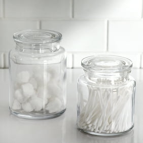 Better Homes & Gardens Glass Apothecary Jar 2-Piece Set, Clear