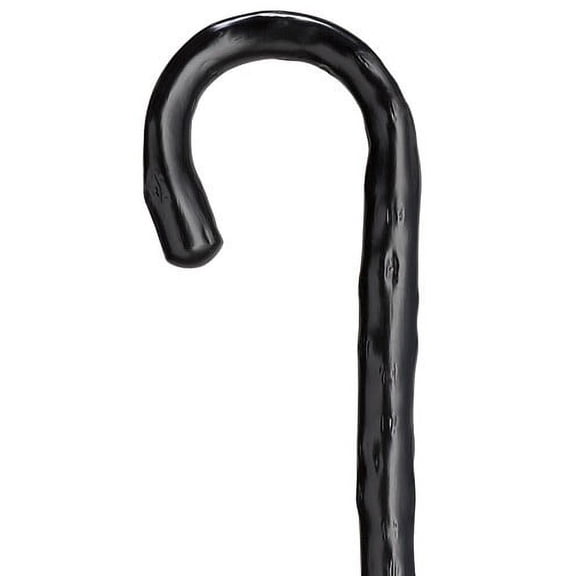 Walking Cane Men Crook Handle Cane Congo Chestnut Wood Black Finish