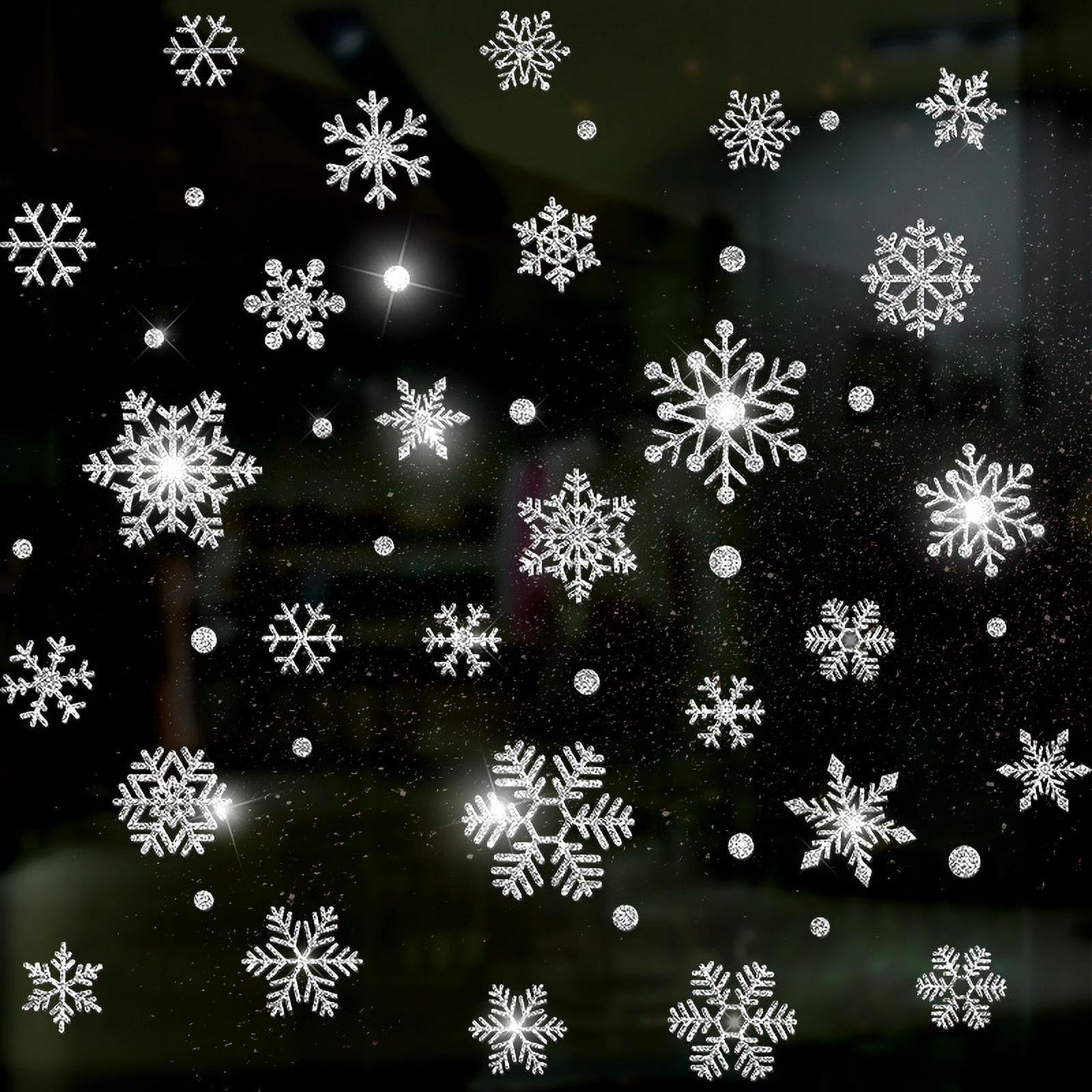 2 CHRISTMAS STICKERS SNOWFLAKES SNOWMAN WINDOWS DECORATIONS REUSABLE GIFT Xmas 