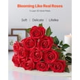 thumbnail image 2 of Rosas artificiales de espuma roja VEVOR, 60 unidades con tallos, 2 of 9