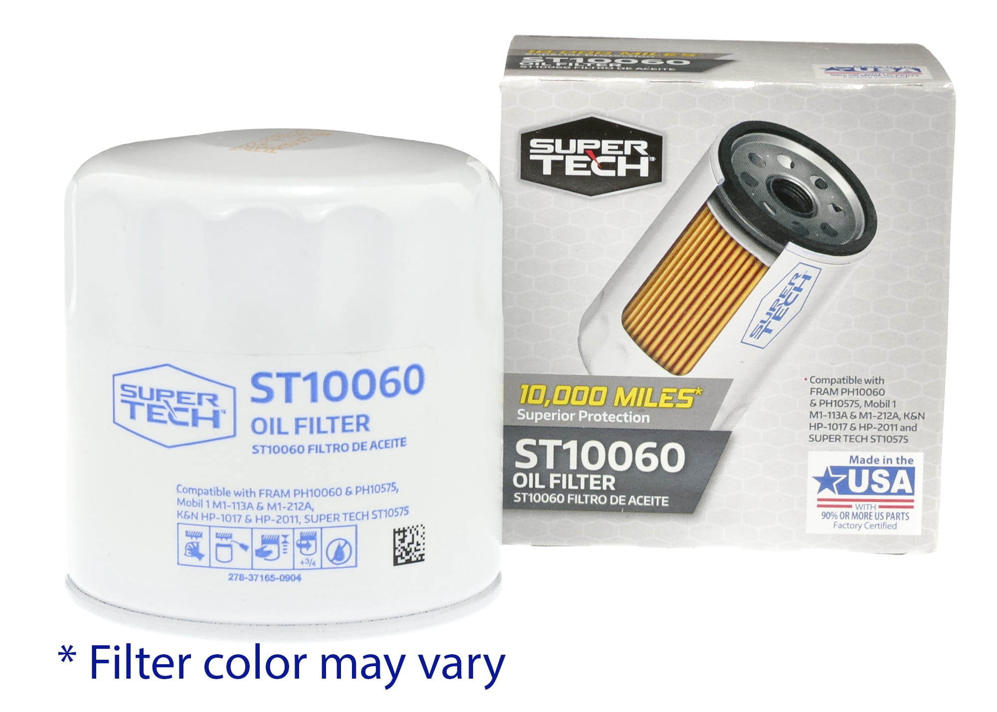 SuperTech ST10060 10K mile Oil Filter, Fits Buick, Cadillac, Chevrolet, GMC, Chrysler, Dodge and Jeep Vehicles