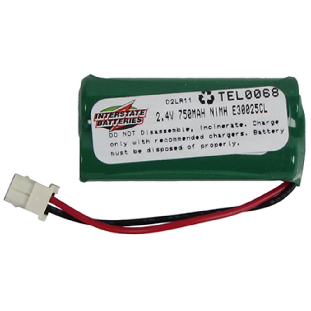 Cordless Telephone Battery, 2.4V, 750mah Nimh, Interstate, TEL0068